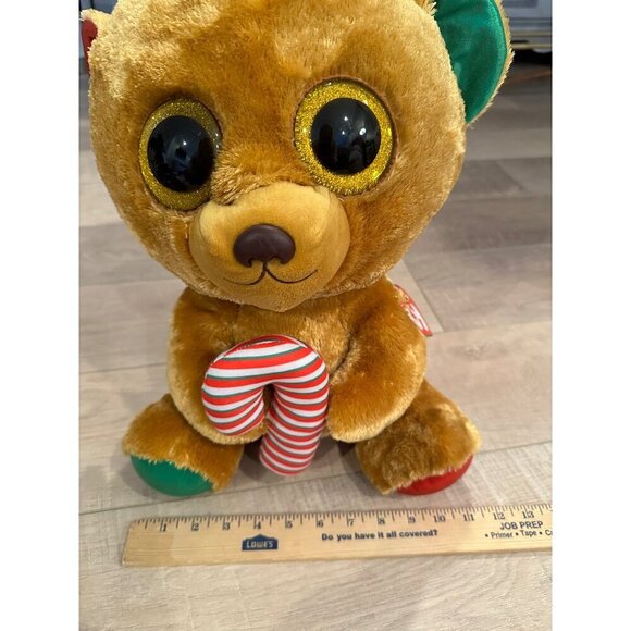 TY TYSILK CHRISTMAS BOO BEAR LARGE BELLA 14" DECEMBER 5 - Picture 4 of 13